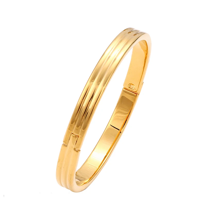 Wholesale fashion jewelry popular 24 karat gold bangle bracelet for women