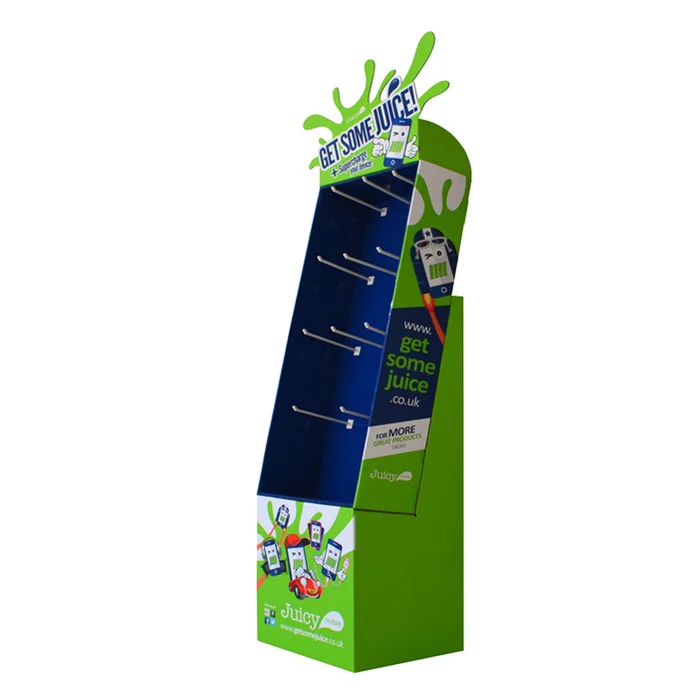 2024 New Cardboard Peg Hook Display Free New Custom Design High Quality Promotion Recyclable Cardboard Peg Hook Display