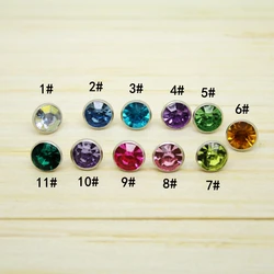 9mm Rhinestone Diamond Clear RIVET STUDS Spikes Clothes for Shoes Bags 1000pc/pack