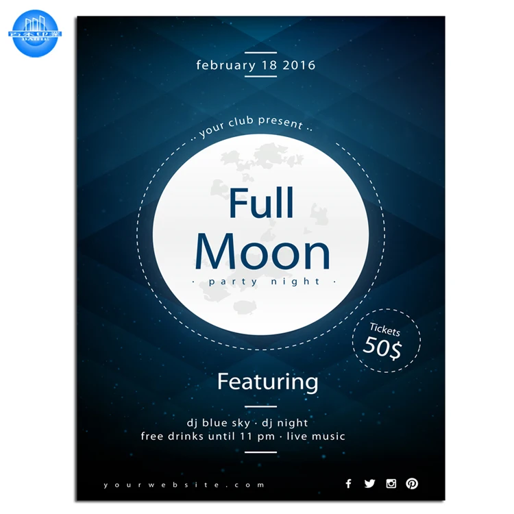 Cheap custom poster printing high end full color printing