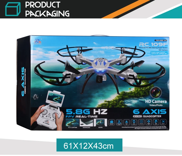  Большой пульт дистанционного управления 5 8G fpv гоночный сельскохозяйственный Дрон с камерой 2