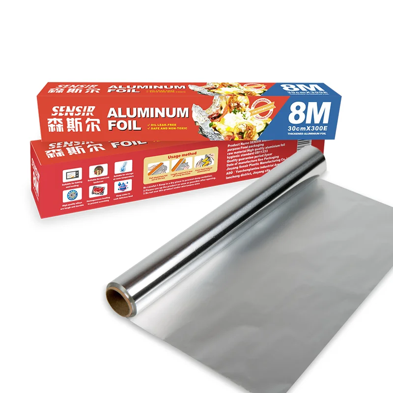 
guangzhou custom 8011 foil warpping paper rolls aluminium foil for food packaging wrap 