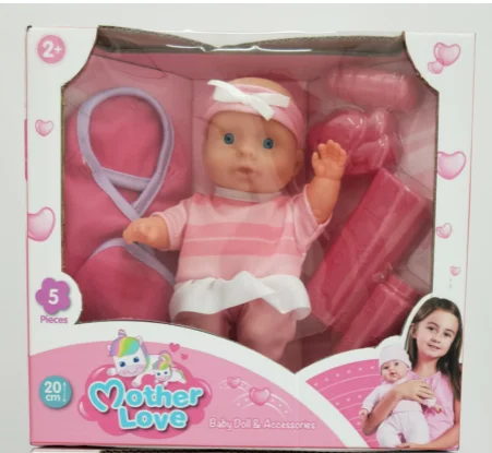 8 Inch Cute Stuffed Talk Doll Realist Baby Doll with clothes EN71Standards