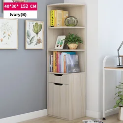 Modern Style Living Room Wooden Storage Book Cabinet Bookshelf Bookcase