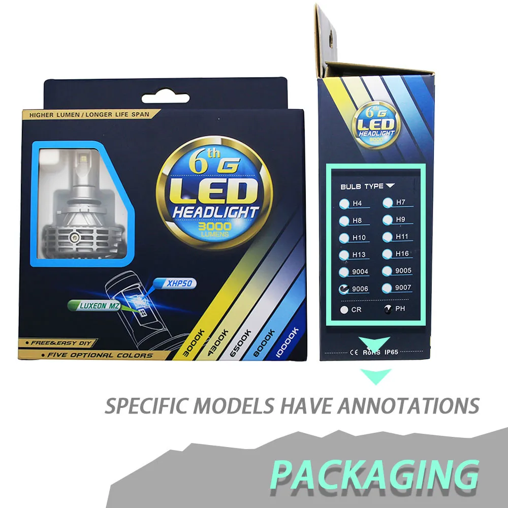 Автоматическая с сильным дальнего света 9007 адаптивные светодиодные фары