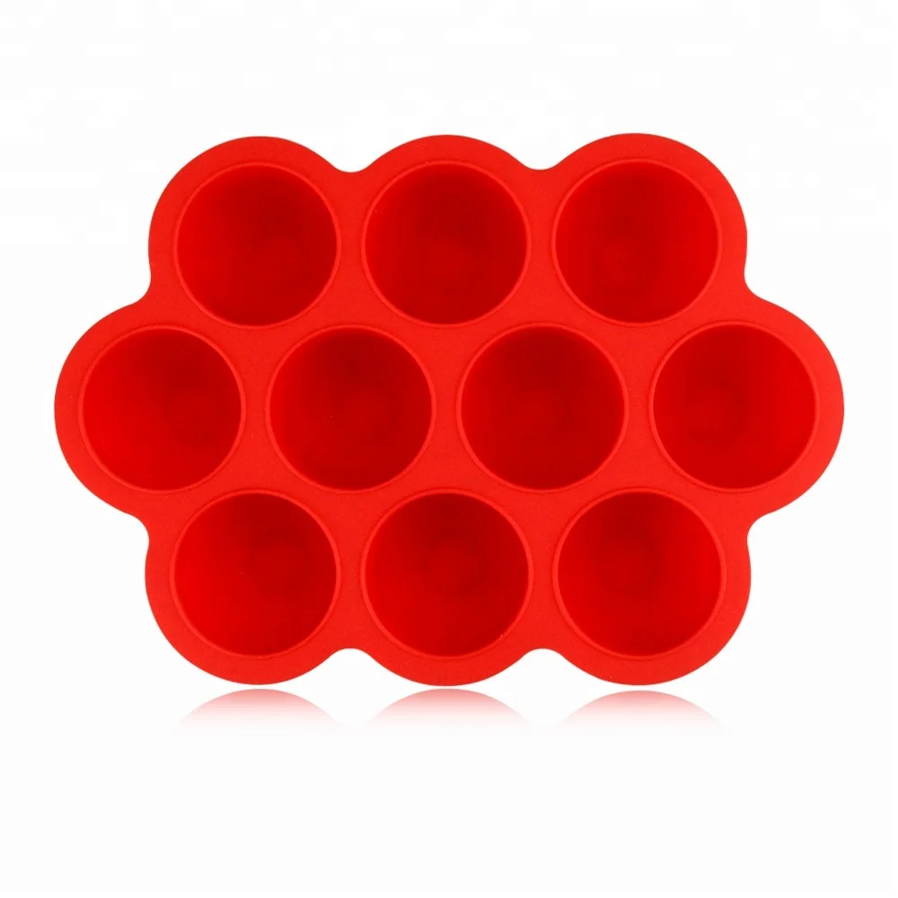 Homemade Reusable Baby Food Storage Containers10 Compartments Egg Bites Molds Silicone Baby Food Freezer Tray With Lid