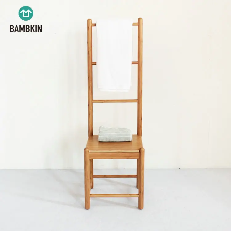 
BAMBKIN Bamboo bathroom furniture bathroom towel hanging chair 