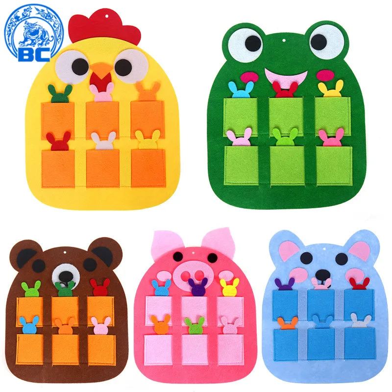 
Factory supplies handmade DIY Non-woven fabric Felt animal Hang bags for kids 