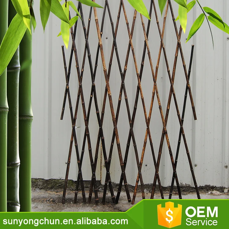 coloured decorative cheap yard black bamboo fence for home decoration
