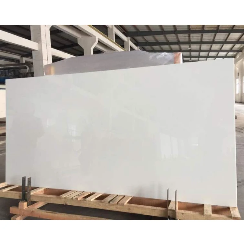 Кристаллизированная наностеклянная чистая белая каменная плита