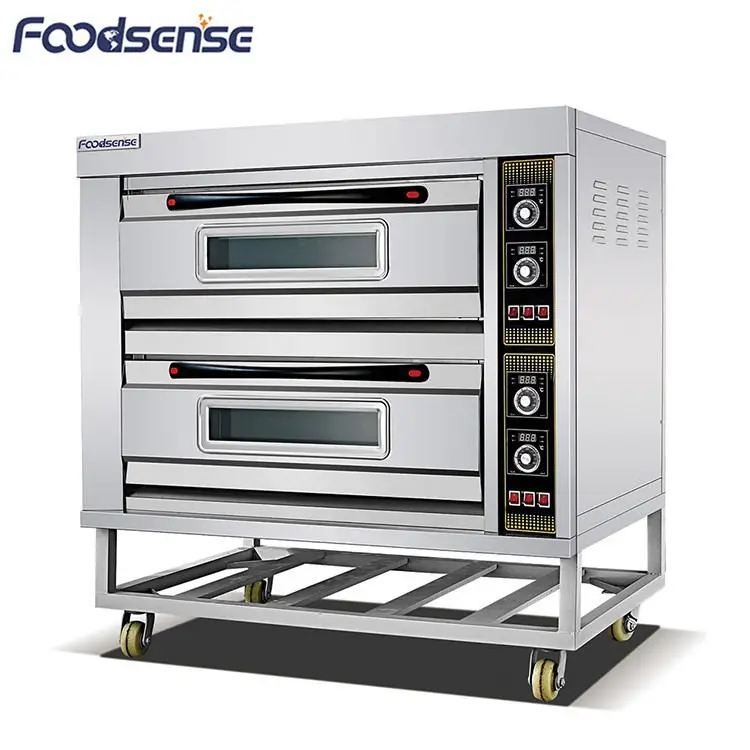
bread baking electric 2 deck 4 tray electric baking oven Stainless Steel/temperature control pizza  (60809443207)