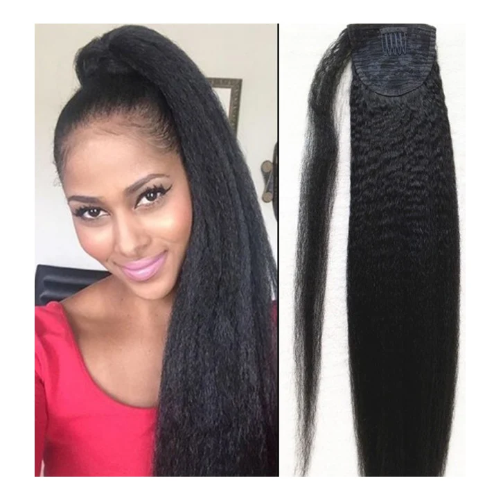 Длинные вьющиеся накладные волосы с эффектом омбре, накладной хвост на клипсе, натуральный цвет, 22 дюйма