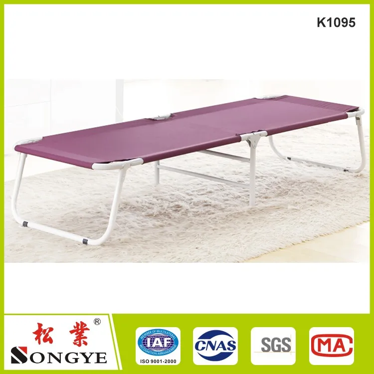 Guest Folding Bed With Metal Frame And Reversible Memory Foam Mattress