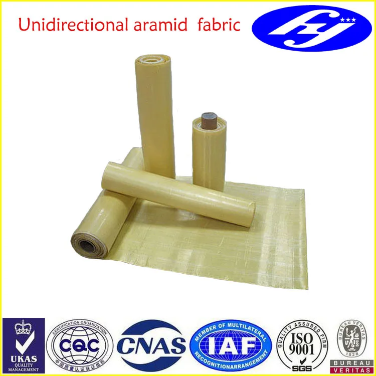 
195g/m2 ballistic unidirectional aramid fiber fabric/cloth/roll for military 