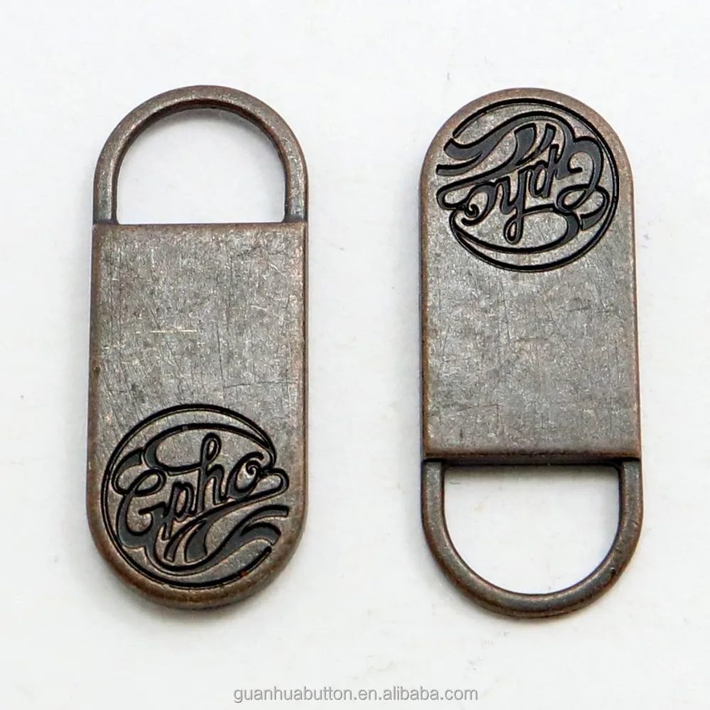 
Alloy Metal garment accessory zipper pulls/slider wholesale for handbag labels and famous brands 