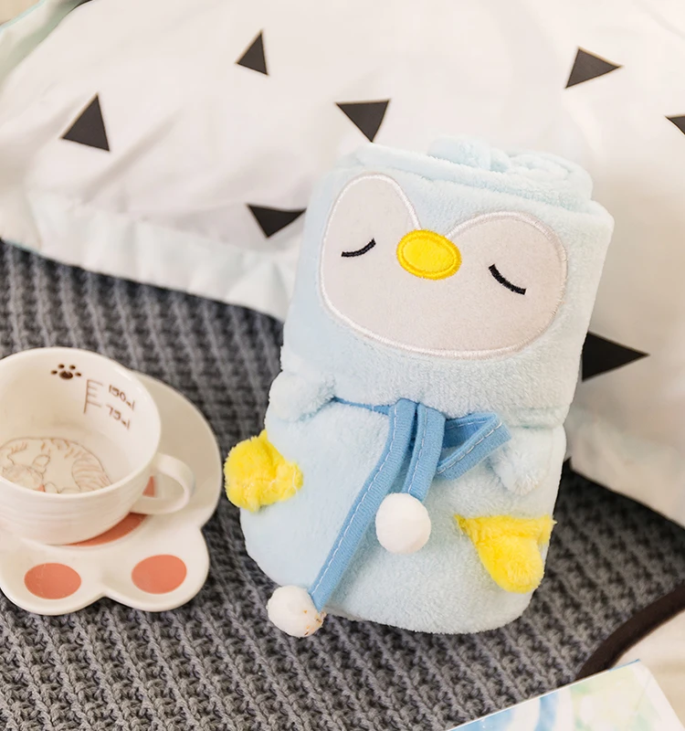 Wholesale lovely cartoon owl baby blanket super soft flannel blanket