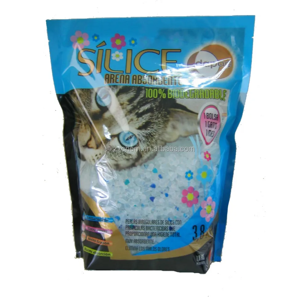 Silica gel cat litter crystal 3.8 L bulk with 3% blue silica gel