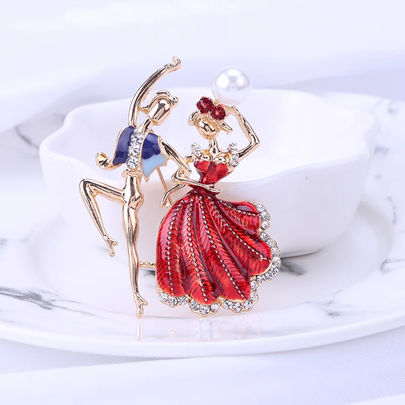 New fashion Korean cartoon Princess Prince dancing Brooches