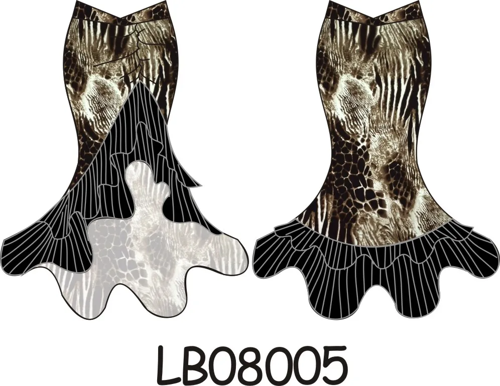 Large discount adjustable tie belt irregular fishtail practice women latin square skirts latin dance costume