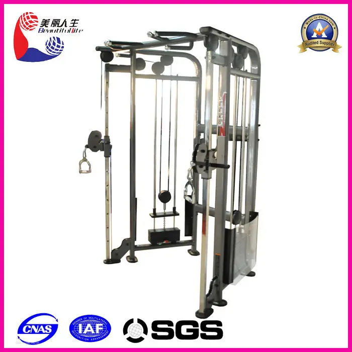 Leekon High Quality Wholesale Gym Equipment Multi Function Dual Adjustable Pulley Commercial Adjustable Dual Pulley Trainer Mach