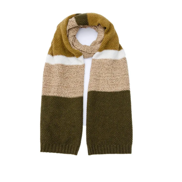 KD103 Fashion hot style knitted jacquard woollen men scarf