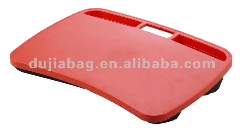 Cixi Dujia ergonomic design plastic laptop desk with cushion portable lap desk