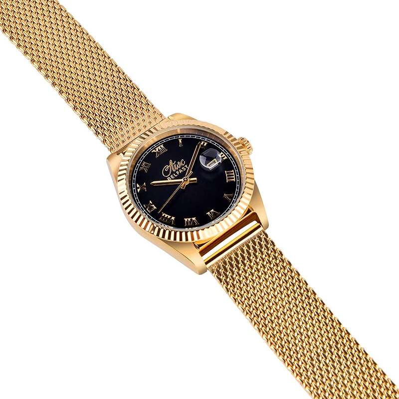 
New design fashion mesh stainless steel oem luxury reloj japan movt watch custom logo 