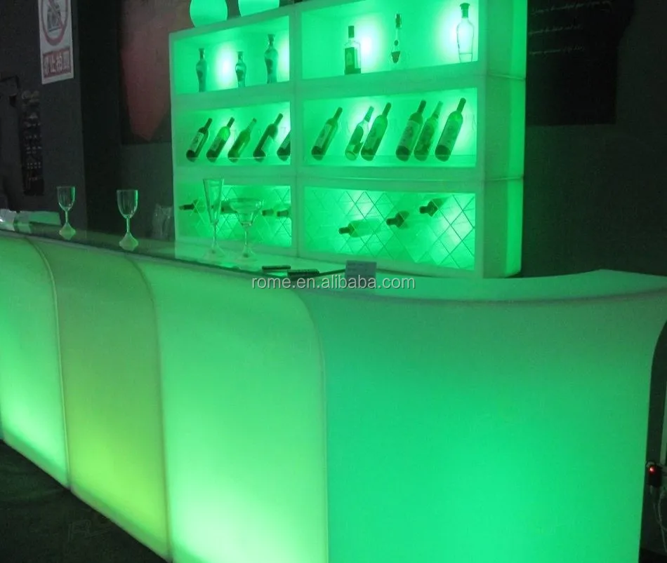 led Light furniture Straight mouth bar Modern Home Bar Counter Design/Beer Coolers For Home Bars
