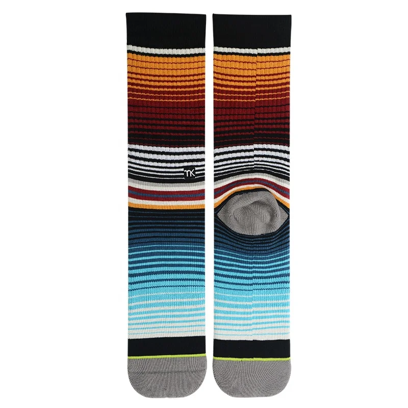 MEIKAN Colorful Custom  Men Foot Funny Soft Socks Unisex Cotton Crew Anti slip Fashion Jacquard Winter Warm Knit Socks