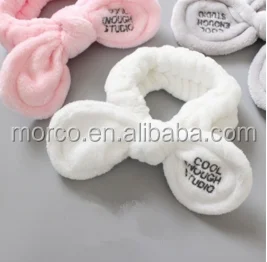 latest designs korean custom logo brand hair band embroidered wire headbands