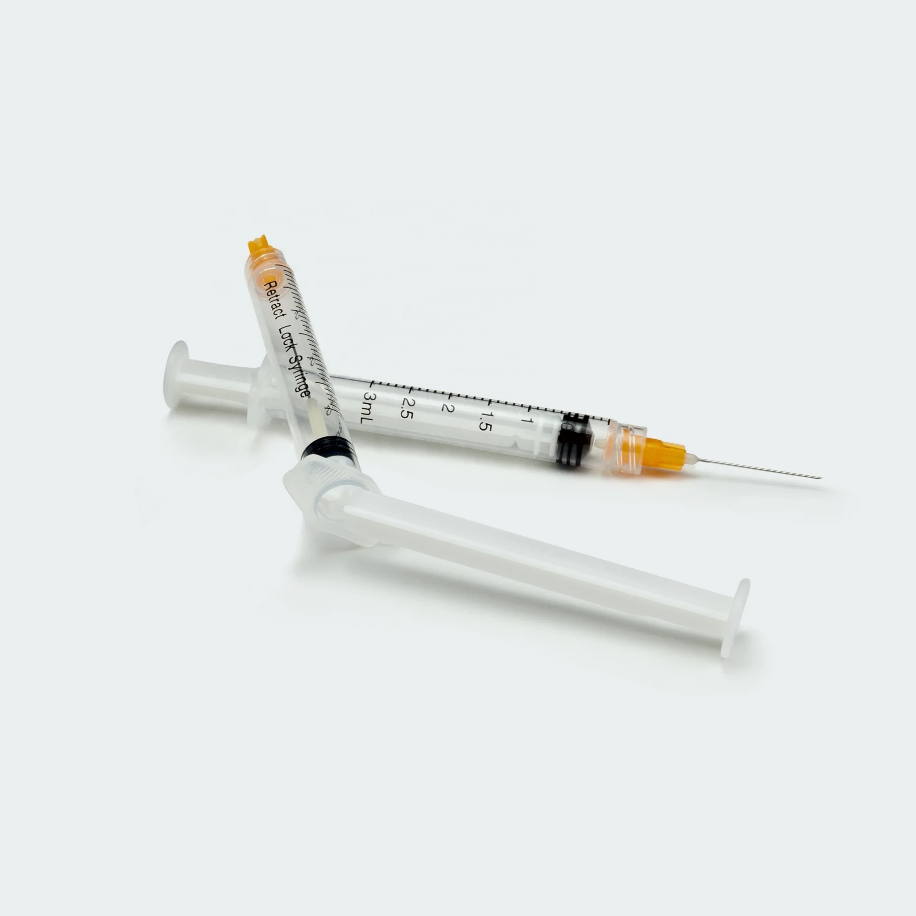 
Popular sale disposable medical syringe with retractable needle 