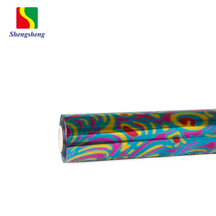 Straight Stripe 7 Colours Hologram Hot Stamping Foil For Paper And Plastic