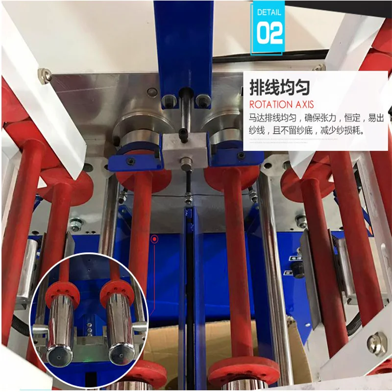 2018 shanghai шестиголовочный намоточный станок цена машина для двойной пряжи видео