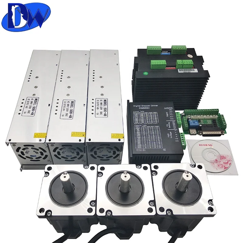 Hot sale 3 axis nema23 cnc stepper motor kit 3N.m for cnc