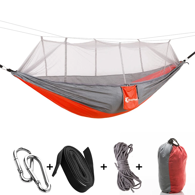 New Double Camping Indoor Travel Hammock With Mosquito Net