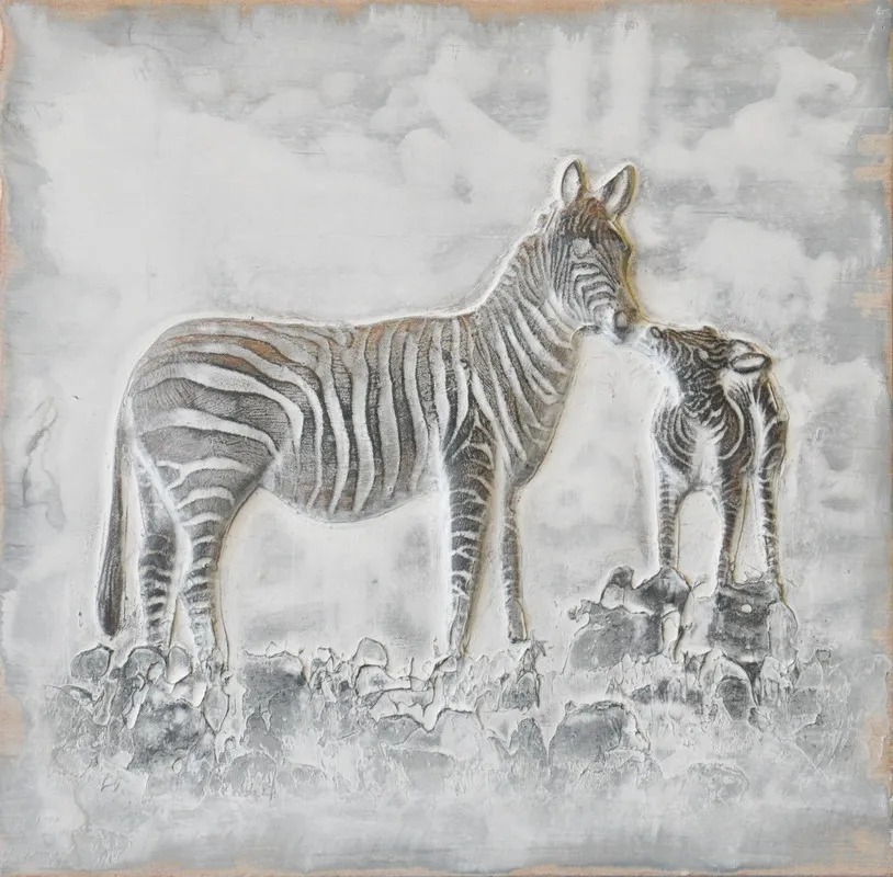 Chinese Popular Handpainted Animal Artwork 3D Oil Painting On Canvas