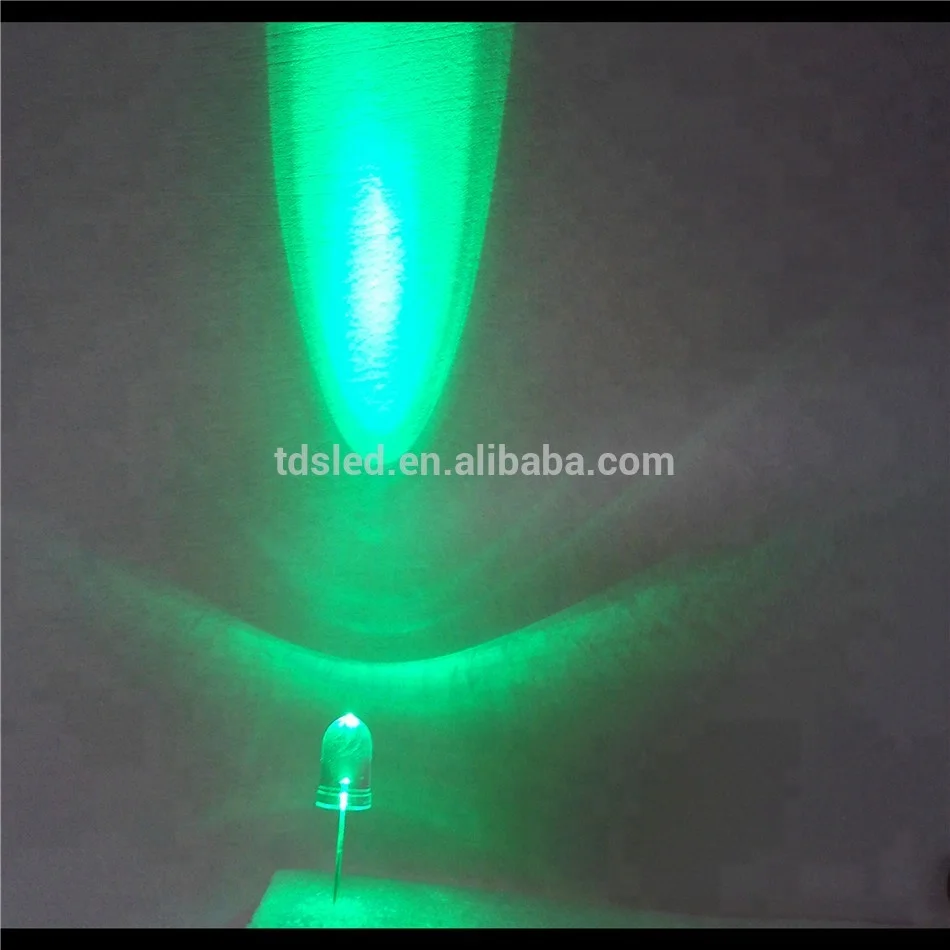 Mixture diffuse lens Green 10mm led lamp for underwater lamp