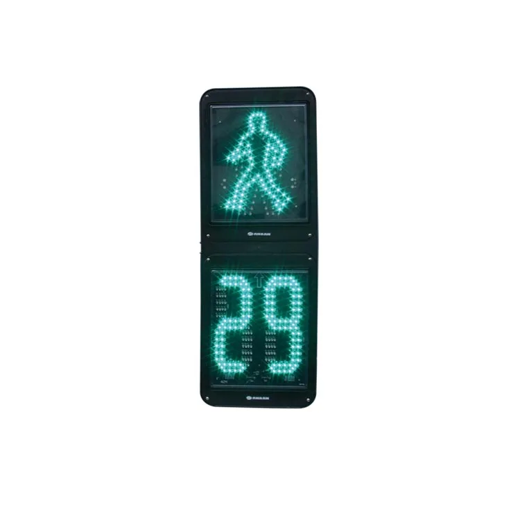 Roadway safety led pedestrian traffic signal light with 2 digital countdown timer