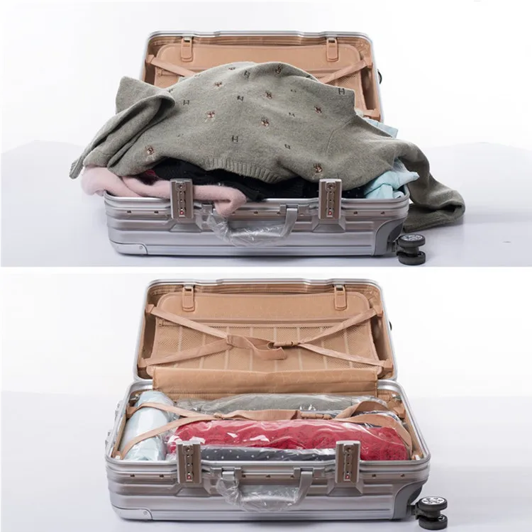 Outdoor Transparent Travel Space Saver Vacuum Storage Bags for Suitcase Luggage
