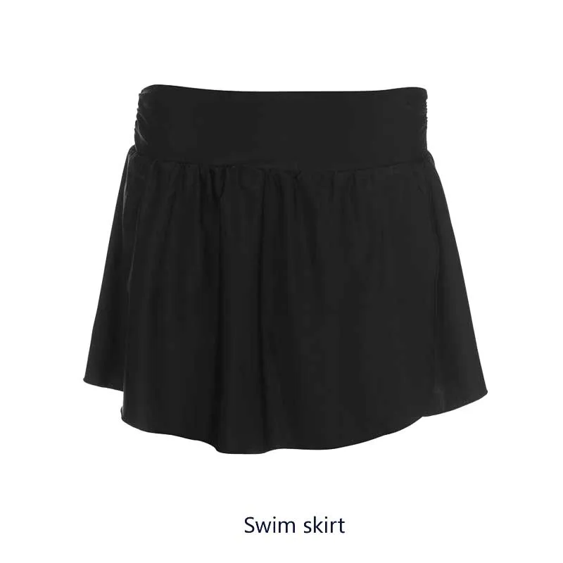 Thick 220gsm fabric Beach athletic Skirted Bikini Bottom High Waist mini beach Skirt  Athletic Swimsuit Bottom