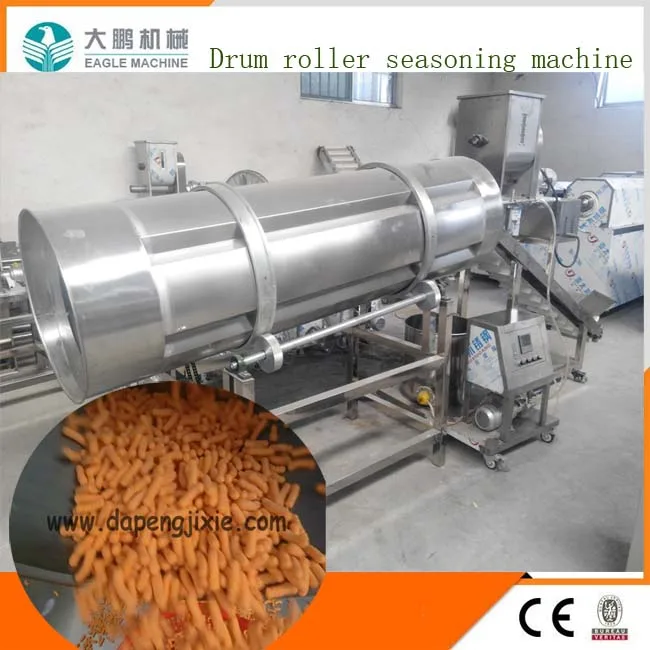 Jinan eagle corn puffs flavoring tumbler making machines/corn snacks seasoning making machines manufacture