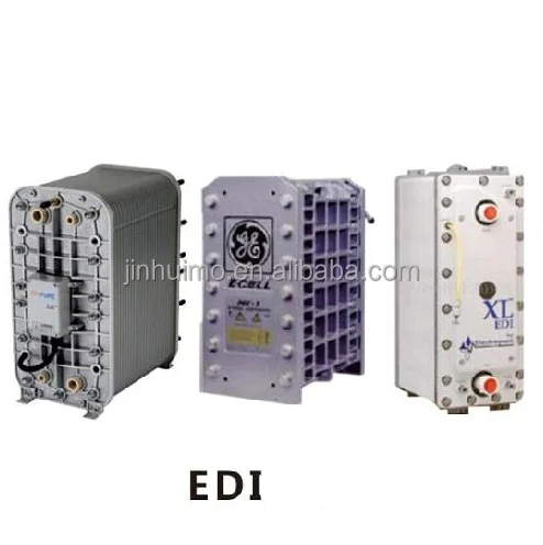 Continuous Electrodeionization, EDI module, continuous demineralization for ultrapure water, chemical free