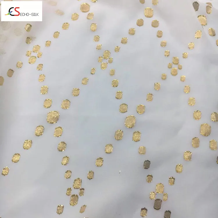 Шелковая/металлическая шифоновая ткань под заказ для одежды платья