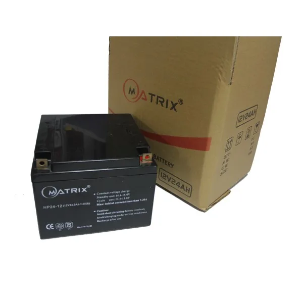 12 volt 24 amp lead acid battery rechargeable for UPS with high quality