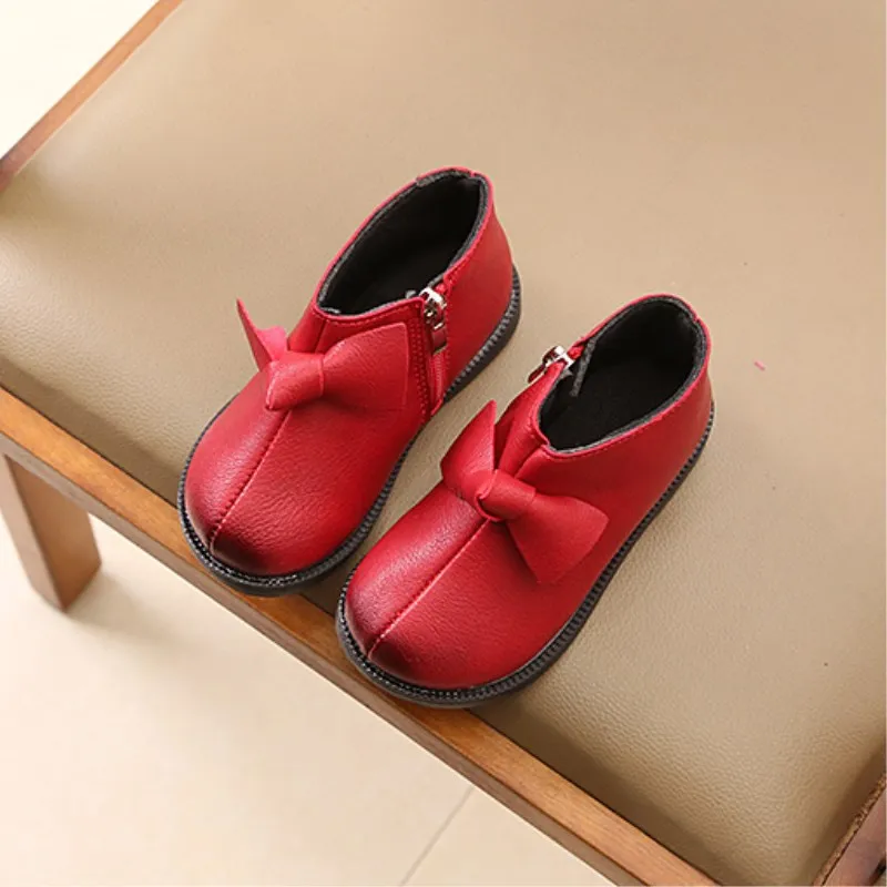 Hot selling girl fashion princess warm boot shoe children bowknot boot