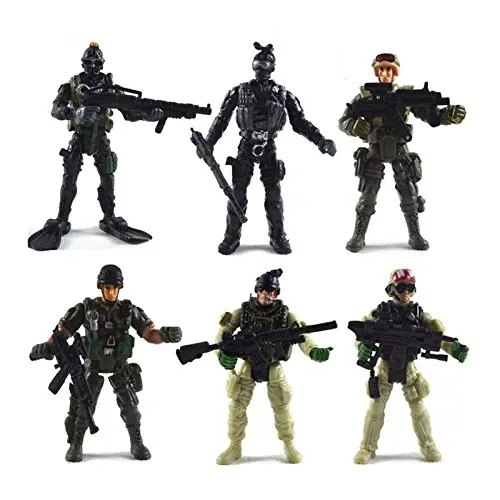 OEM Military Toy Soldier Play Set Kids Plastic Mini Army Toys for Sale PVC Color Window Box Best Choice for Gift and Collection
