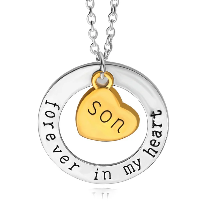 Forever in My Heart necklace Family Memorial Keepsake Jewelry mom sister son brother daughter dad grandma pendant necklace gift