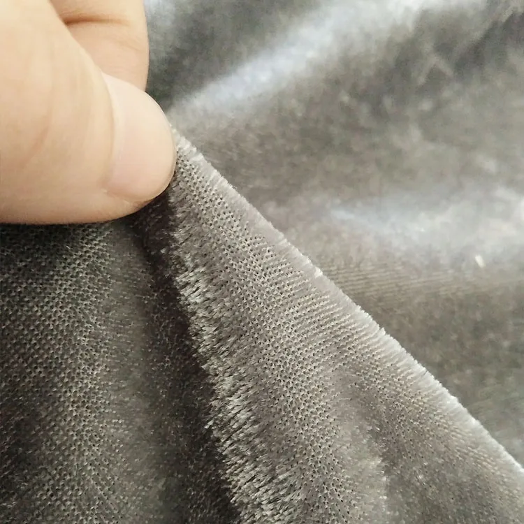 
Knitting customized pattern flexible spandex velvet fabric for garment 