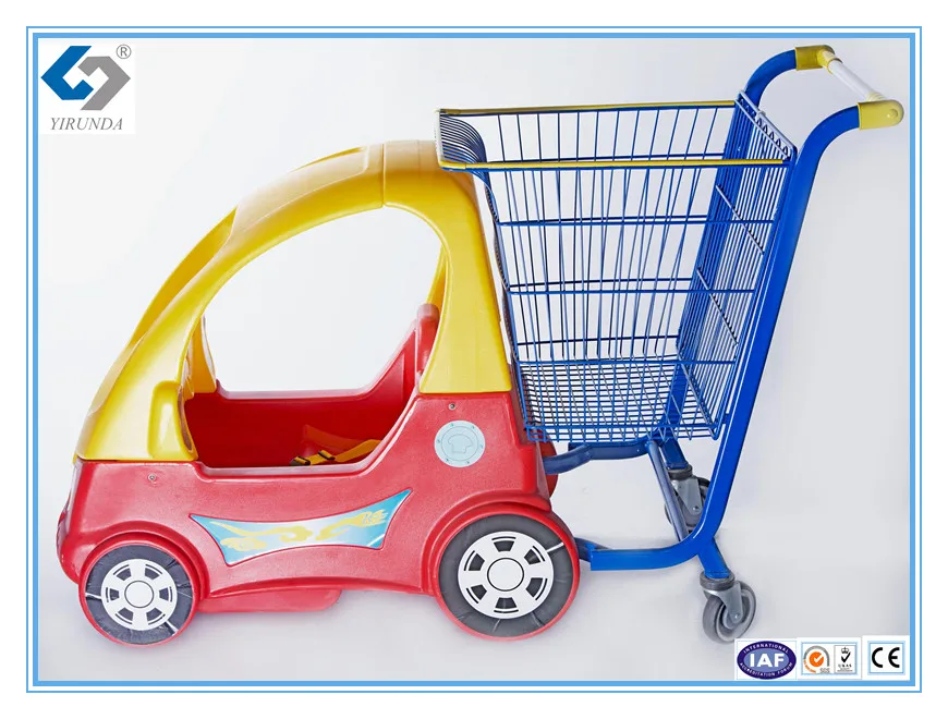 Plastic and metal Kid Supermarket Trolley Cart