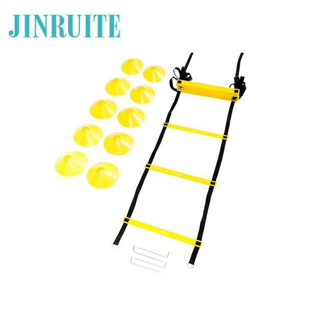 Speed Agility Ladder with 10 Soccer Cones & 4 Metal Pegs